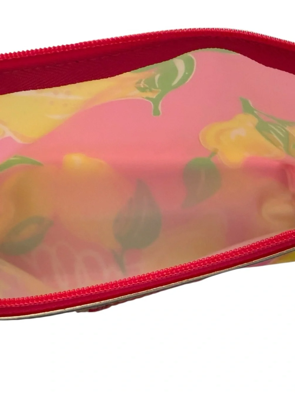 Lilly Pulitzer Pink & Yellow Lemon Print Cosmetic Makeup Bag Pouch